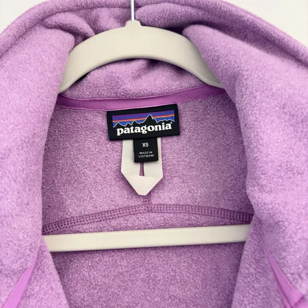 Patagonia Fleece Womens Purple Tech‎ Jacket Full Zip Outdoors Activewear XS - Image 6