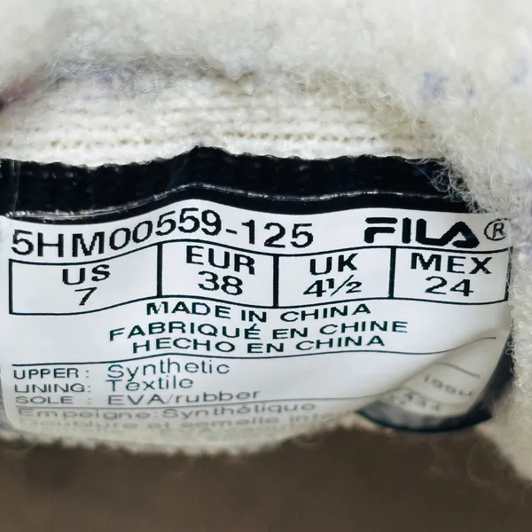 Fila Disruptor Lug Boot Winter White Faux Fur Trim‎ Lace Up Ankle Boots Size 7 - Image 16