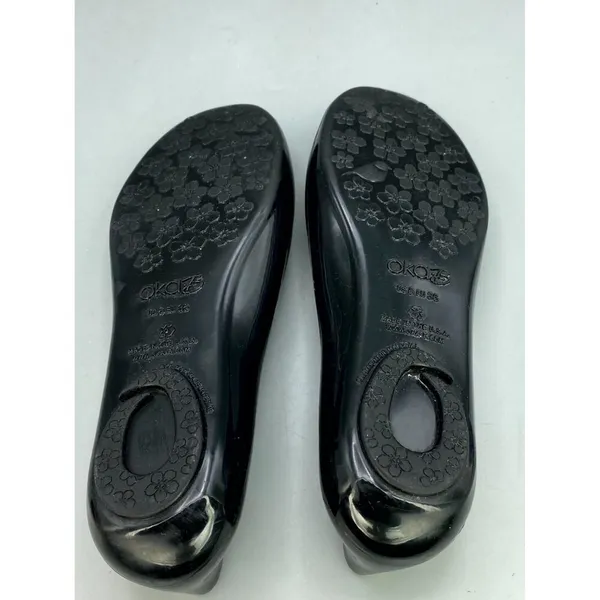 Oka-B Taylor Shiny Ballet Flats Womens US 6 Black Comfort Casual Slip-On Shoes - Image 6