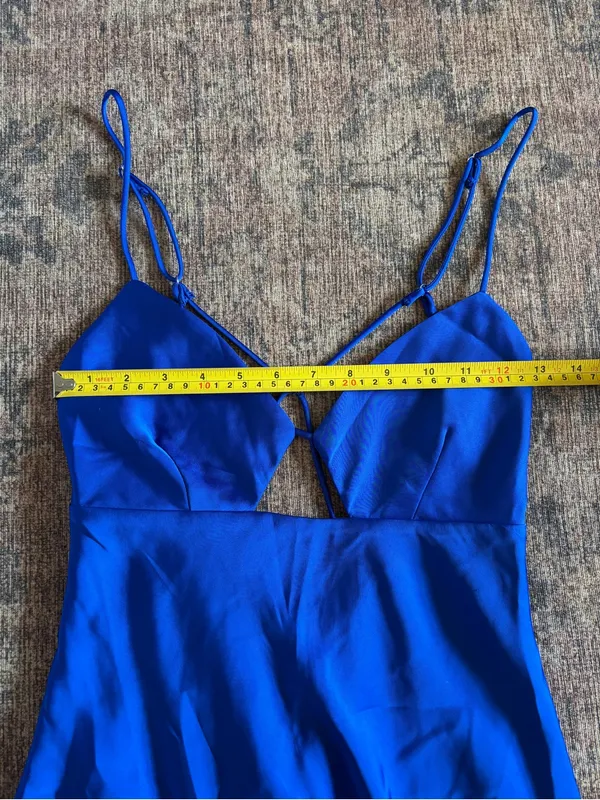 Astr the Label Inara Blue Satin Mini Dress Size Small - Image 7