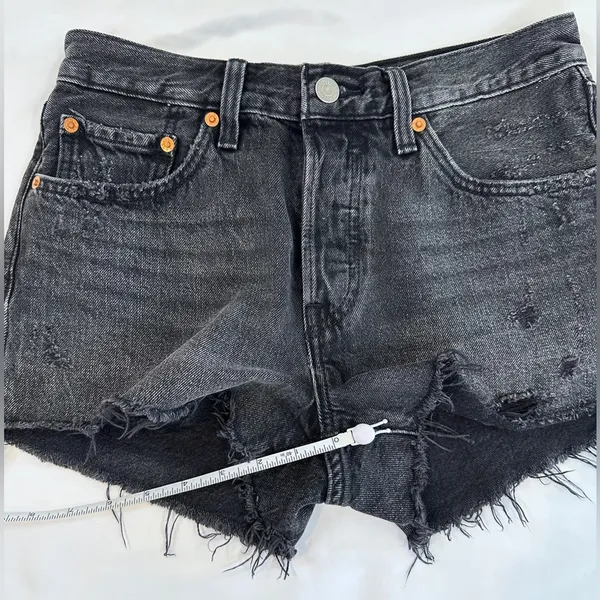 Levi's ® 501® Original Fit HR Denim Shorts - Faded Black - 26W - Image 10