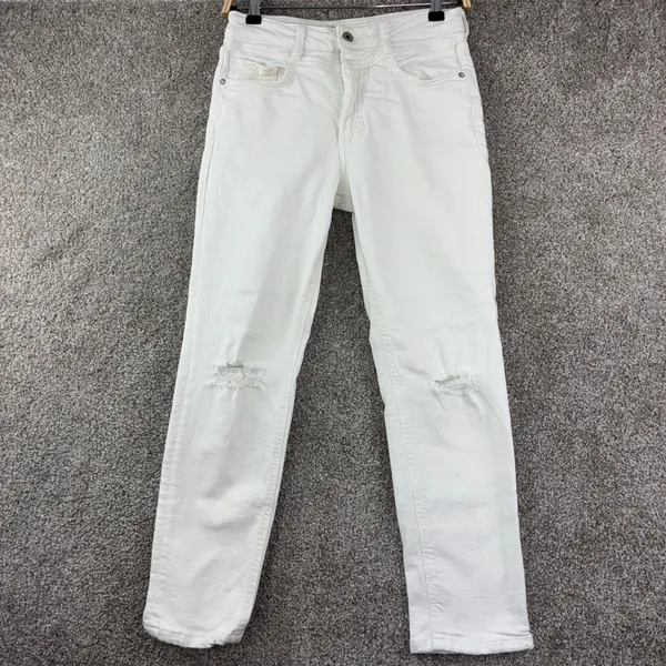 Pilcro & the Letterpress Anthropologie Jeans Womens 27‎ Cream High Rise Slim - Image 2