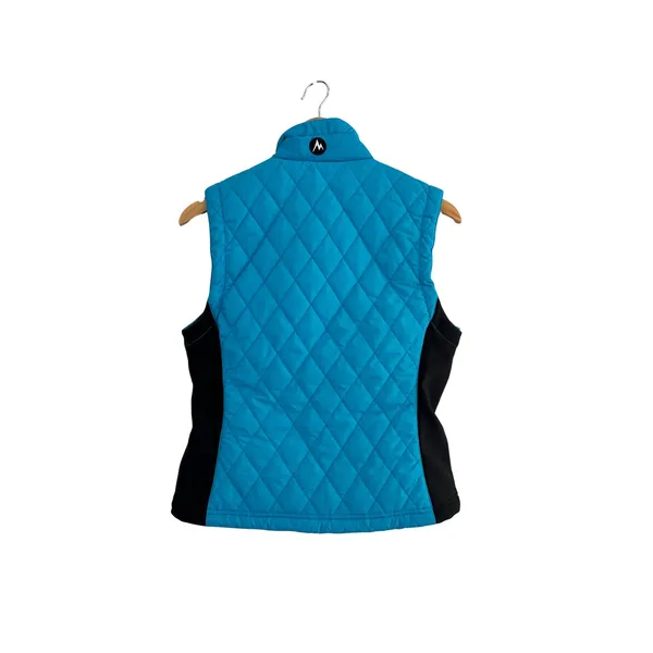 Marmot Kitzbuhel Insulated Vest Blue Quilted Full Zip Small Gorpcore Ski Winter - Image 3