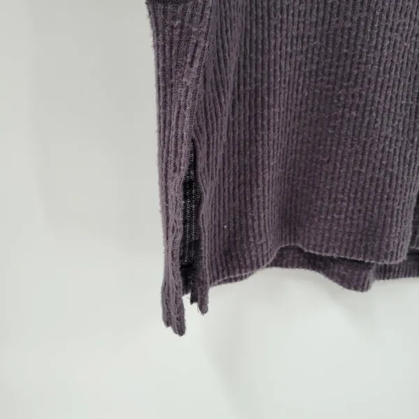 Anthropologie Eri + Ali Womens Sweater XS Gray Ribbed Knit Mock Neck Pullover - Image 10