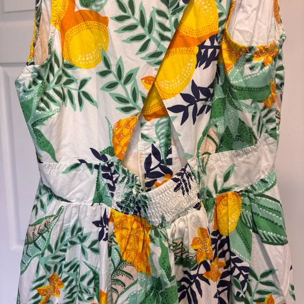 Anthropologie Maeve Maxi Shirt Dress Pineapple Tropical Women's Size M / $278 - Image 9