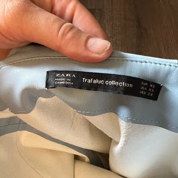 Zara Light Blue Mini Skirt - Image 4