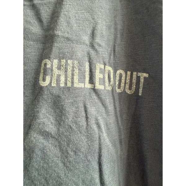 Aerie Womens XL Blue Chilled Out Graphic Cropped Boxy T-Shirt‎ Relaxed Fit NEW - Image 3