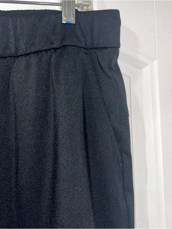 Black Wide Leg Drawstring Pants Size L - Image 3