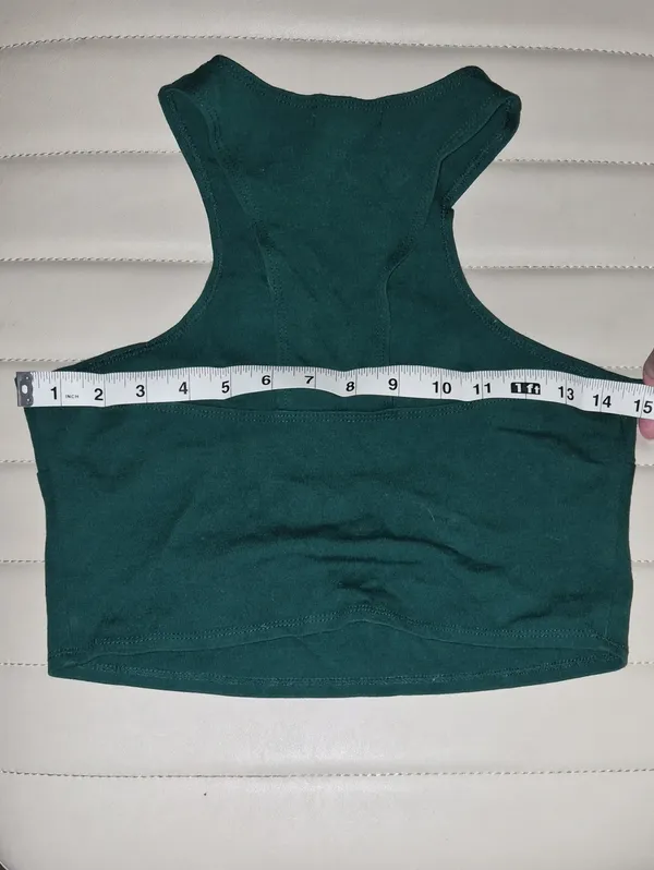 Wet Seal Forest Green High Neck Crop Top - Image 4