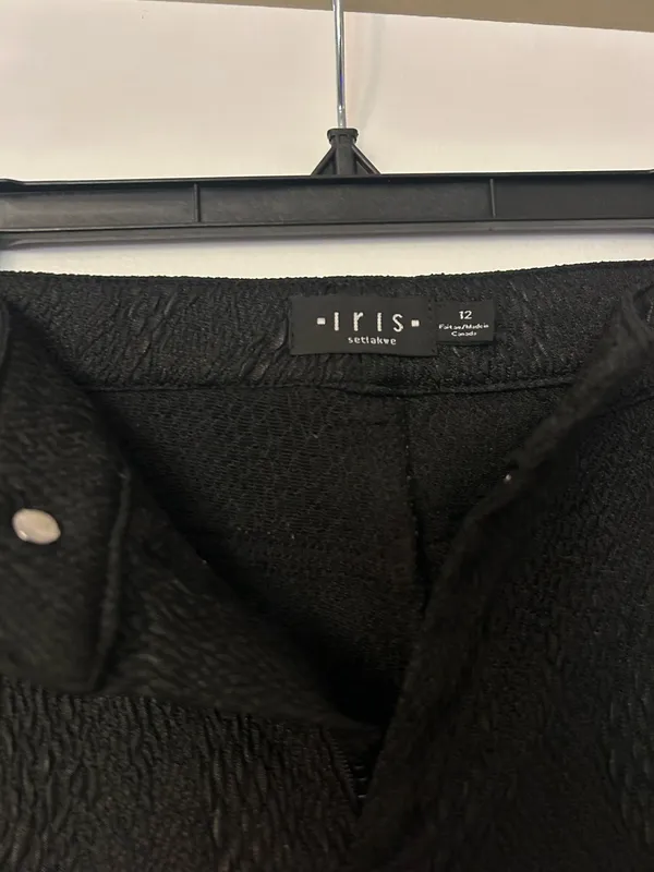 Iris Slim black textured pants - Image 3