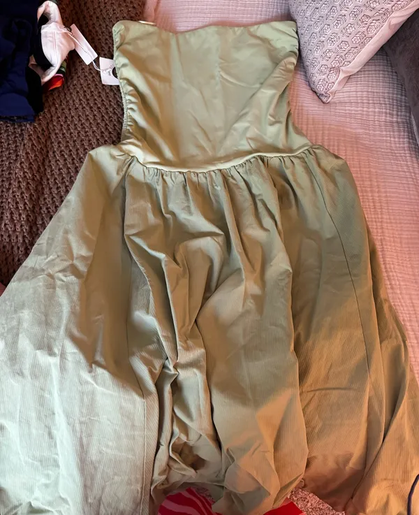 Anthropologie Mare Mare Strapless drop waist midi dress - Image 9