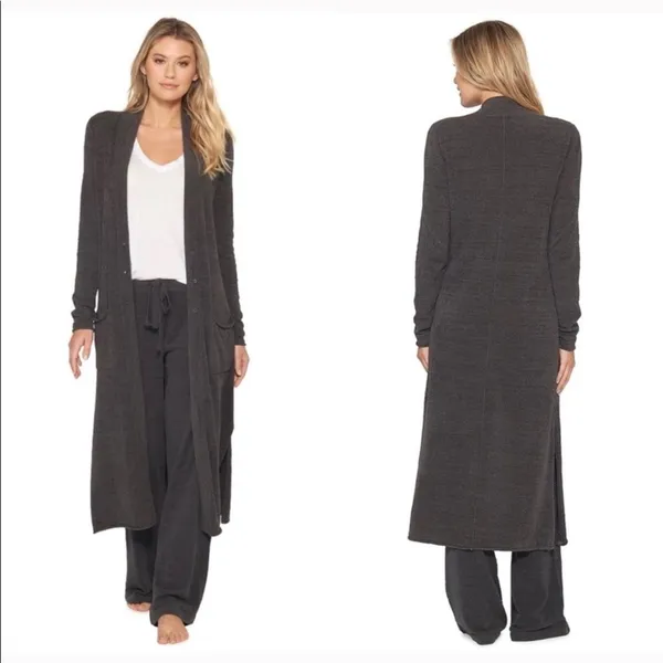 Barefoot Dreams Cozychic Ultra Lite Duster Gray - Image 9