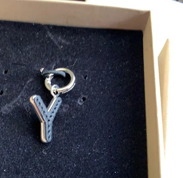 Authentic BURBERRY Silver/Leather- Y -Key/Charm/pendant .. - Image 2