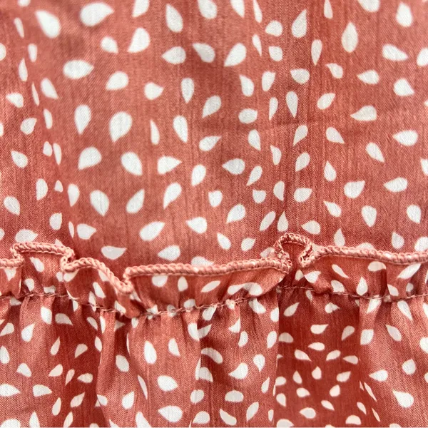 Pink and Orange Flutter Sleeve Smocked Mini Dress - Image 6