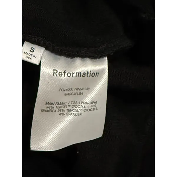 Reformation Jeans Black long Sleeve T-Shirt Women’s Sz S Tencel - Image 4