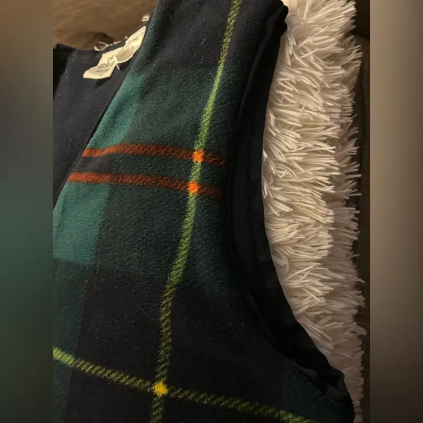 Disney Vest Womens L Winnie The Pooh Tartan Plaid Fleece Embroidered Vintage. - Image 5