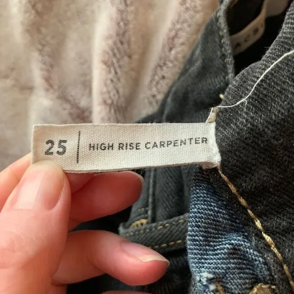 PacSun Two-Tone Cargo Skate Pants High Rise‎ Carpenter Utility Jeans Size 25 - Image 6