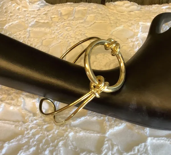 Trendy Gold Tone Bangle - Image 2