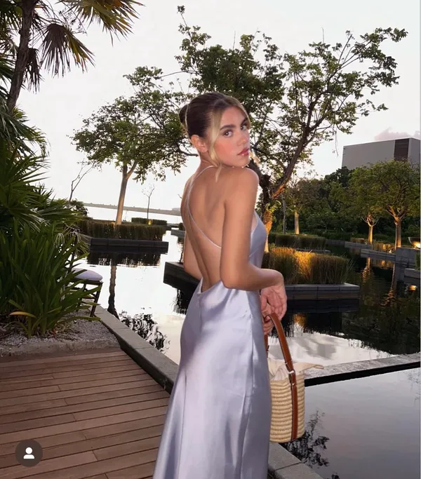 Zara dress wedding maxi slip midi satin effect baby blue party date coctail - Image 8