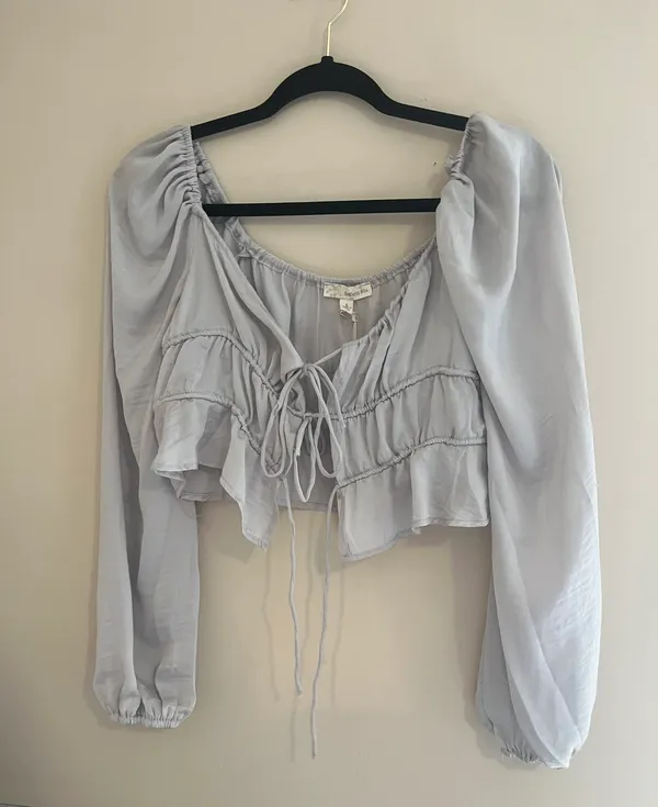 Lane 201 Satin Long Sleeve Top - Image 2