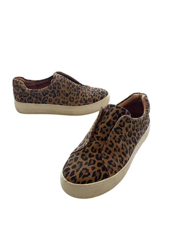 J/Slides Neutral Leopard Print Sneakers Brown Size 8 Casual Glam Summer Vacation - Image 2
