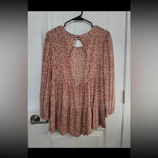 American Eagle Outfitters Floral Mini Dress - Red and Cream - Image 2