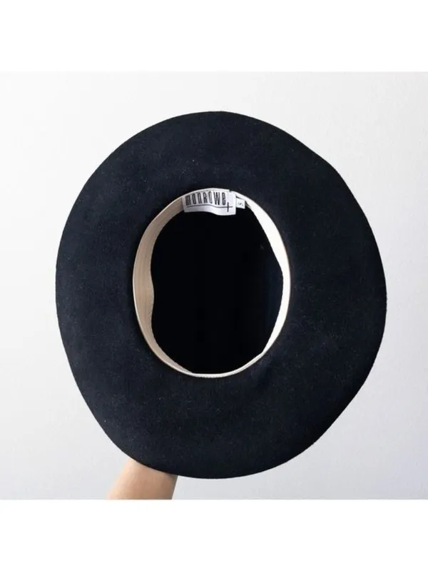 NEW Monrowe Wool Cowboy Hat S Black Western Felt Southwestern REVOLVE Exclusive - Image 7