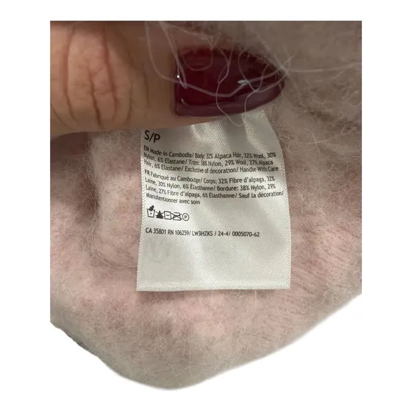 Lululemon Alpaca Wool Blend Cropped Crewneck Sweater Size S Pink - Image 6