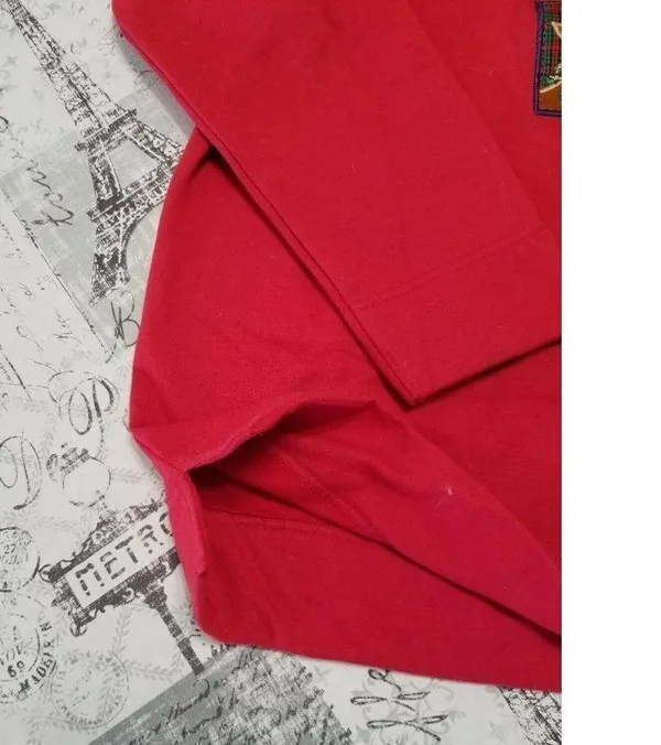 Bobbie Brooks Womens Ugly Holiday Christmas Card Red Sweatshirt Size Medium 8/10 - Image 4