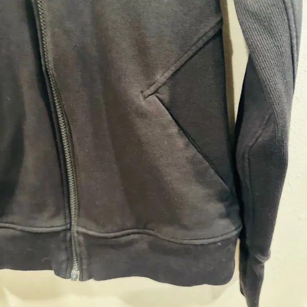 Athleta Black Full Zip Hoodie Jacket Athletic Workout Athleisure Size S - Image 4