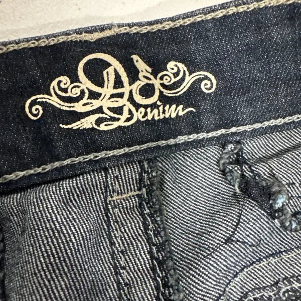 Do Denim Women's Juniors Size 5/32" Jeans Blue Denim Flap Pocket Studed Cowgirl - Image 15