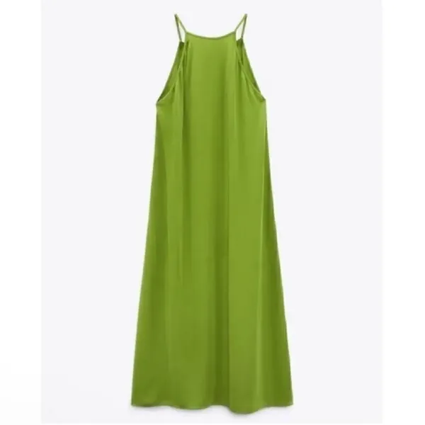 Zara Green MIDI Sleeveless Dress(Size Medium) - Image 5