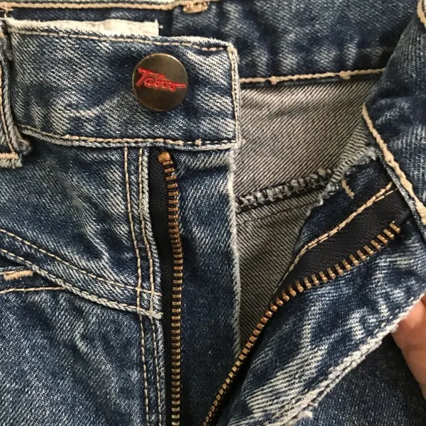 Vintage Taboo Retro high waisted high-rise tapered leg denim jeans 26*‎ - Image 6