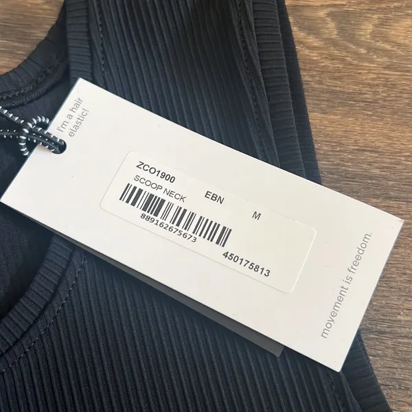 Bloch Scoop Neck Top Black Size M - Image 2
