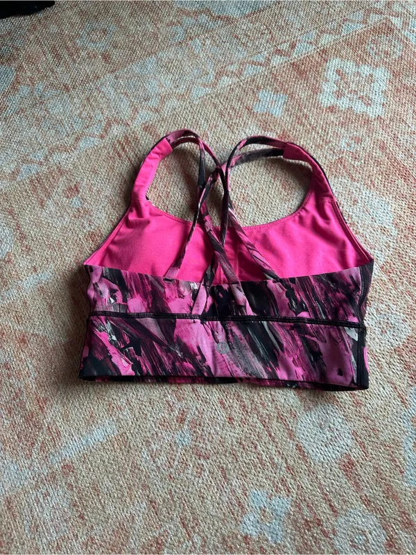 Lululemon Energy Bra Long Line medium B-D Incentive Refresh Multi W2BVKS Sz 4 - Image 4