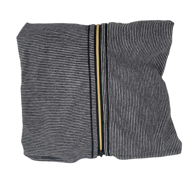 LULULEMON Vinyasa Scarf Wrap Zipper Gold Stripes Black Gray Stretch Multi Way - Image 3