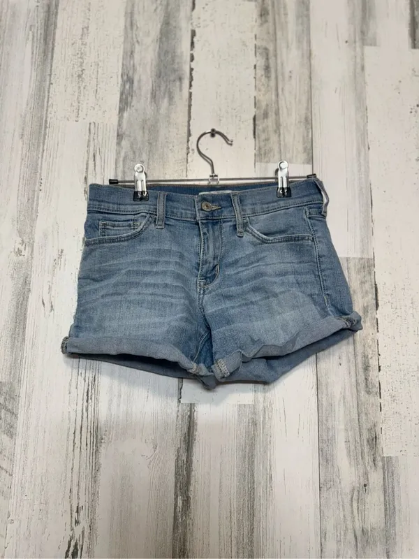 Abercrombie & Fitch Cuffed Denim Shorts Womens 00 R24 Light Wash Jean Shorts - Image 4