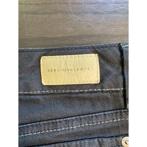 Sergio Valente Womens Wide Leg Denim Pants Charcoal Gray Sz 4 Minimalist Casual - Image 11
