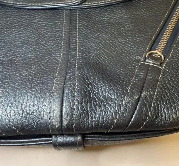 Botkier TRIGGER Mermaid Blue Moto Leather Hobo Shoulder Bag Studded Fringe - Image 8