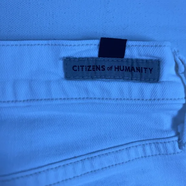 Citizens Of Humanity Elsa Jeans Womens 24 White Mid Rise Slim‎ Crop Ankle Denim - Image 4