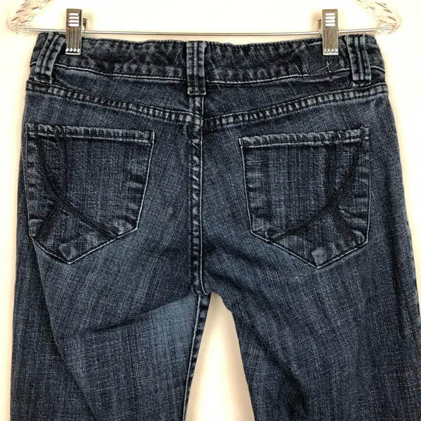 Diva Los Angeles Y2K Vintage Low Rise Dark Wash Jeans Size 8 - Image 5