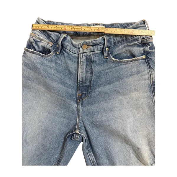 Good American High Rise Distressed Straight Leg Jeans sz‎ 8 - Image 8