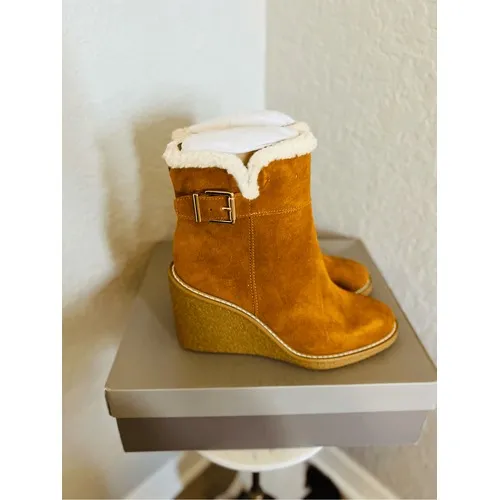 FRANCO‎ SARTO Ulayna Water Resistant Suede Fleece Wedge Bootie, Brown, 11, NWT - Image 13
