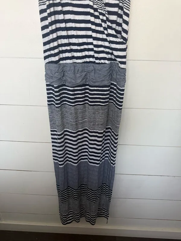 Tommy Bahama Women’s Small Blue White Striped Maxi Dress Stretchy - Image 2