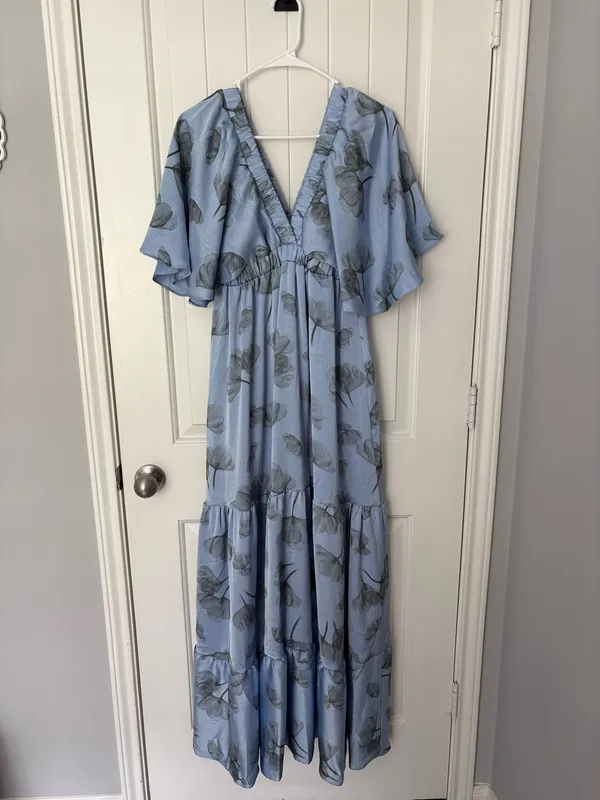 Pinkblush Blue Floral Maxi Dress - Image 3