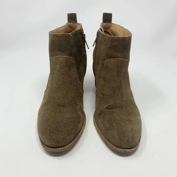 Madewell The Brenner Heel Boot in Tan‎ Suede - Image 3
