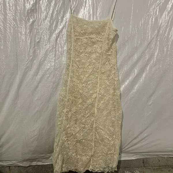 Kimchi Blue Cream Liliana Lace Midi Dress Size Medium $89 - Image 2
