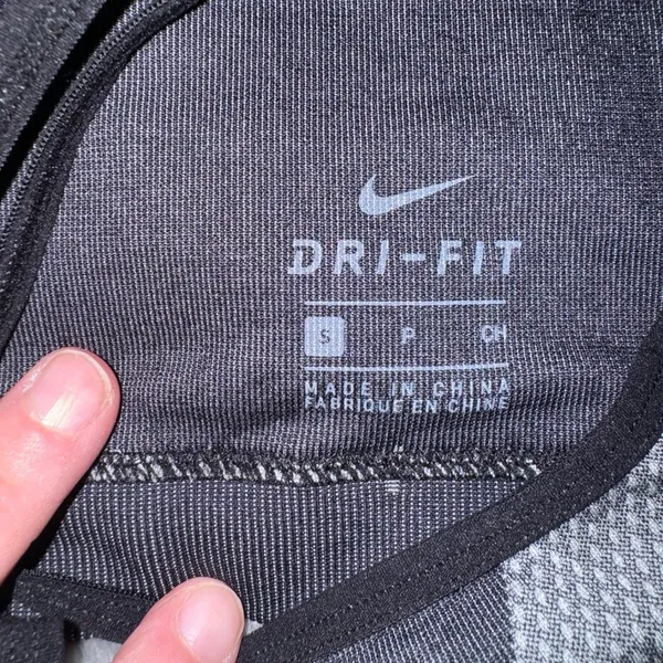 Nike Charcoal and Light Gray Dri-FIT Sports Bra - Image 3