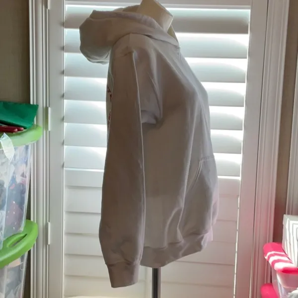 PAWZ White Hoodie with Paw Print - Image 3