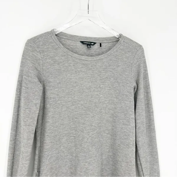 Toad&Co. Long Sleeve Waffle Dress Women's Size XS Gray Outdoor‎ Lifestyle - Image 3